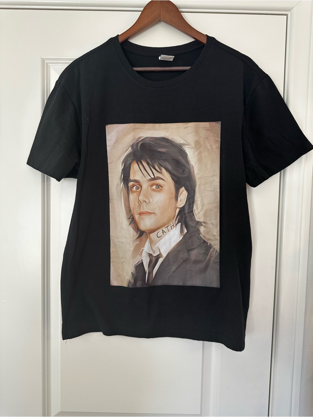 Gerard Way My Chemical Romance Black Graphic Tee Emo Goth Y2K Alt Band Shirt